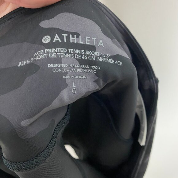 Athleta Ace Printed Tennis Skort 15.5" Camo Print Womens Large - Picture 5 of 7